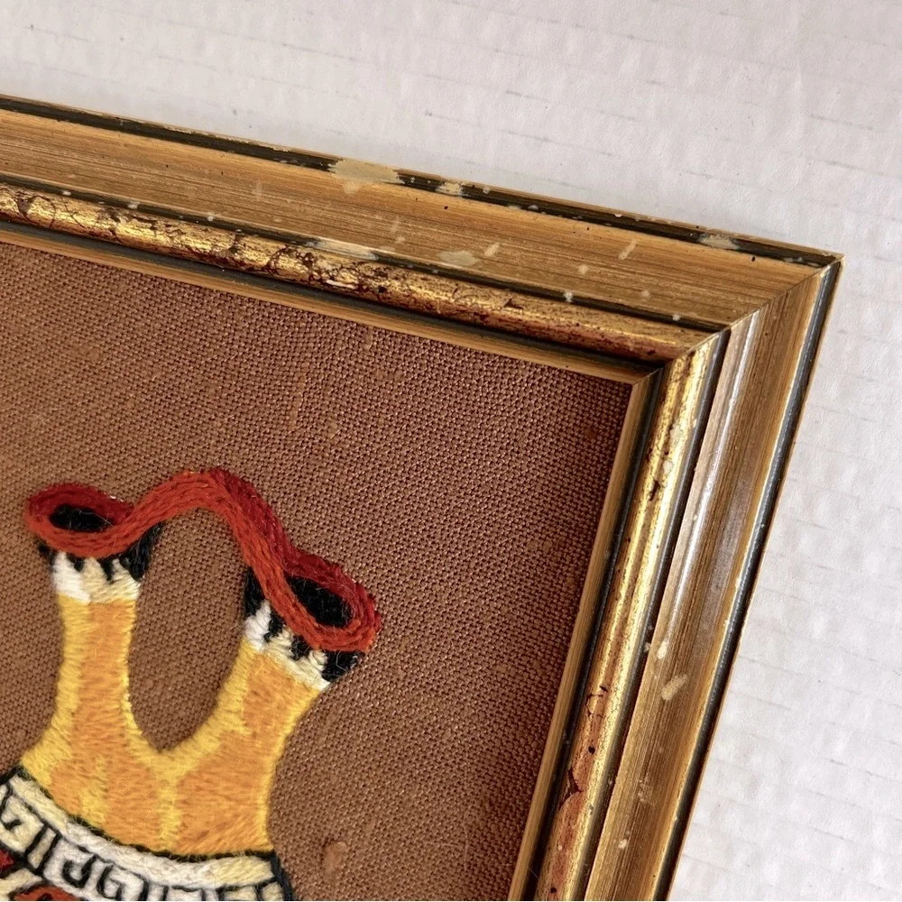 Vintage Sunset Designs Crewel Embroidery SW Native American Vase Wall Art Pair - Picture 10 of 13
